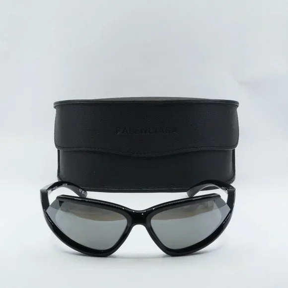 FINAL PRICE NEW BALENCIAGA BB0289S 001 BLACK SILVER SUNGLASSES - Picture 3 of 10